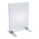 Azar Displays Dual-Stand Vertical/Horizontal Acrylic Sign Holders, 10inH x 8inW x 3-1/2inD, Clear, Pack Of 10 Holders