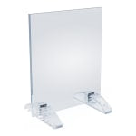 Azar Displays Dual-Stand Vertical/Horizontal Acrylic Sign Holders, 7inH x 5inW x 3-1/2inD, Clear, Pack Of 10 Holders