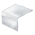 Azar Displays Acrylic Horizontal Shelf Sign Holders, 4inH x 6inW x 8inD, Clear, Pack Of 10 Holders