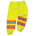 Ergodyne GloWear 8911 Class E Polyester 2-Tone Pants, 4X/5X, Lime