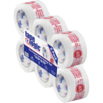 Tape Logic Pre-Printed Carton Sealing Tape, "Stop/Alto", 3in x 110 Yd., Red/White, Case Of 6 Rolls