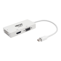 Tripp Lite Mini DisplayPort To VGA/DVI/HDMI Adapter Converter, White