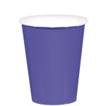 Amscan 68015 Solid Paper Cups, 9 Oz, Purple, 20 Cups Per Pack, Case Of 6 Packs