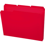 Smead Inn Dura File Folders, Letter Size, 1/3 Cut, Red, Box Of 24