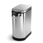 simplehuman Pet Food Can, 560 Oz, Brushed Silver