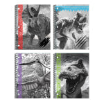 Inkology Spiral Notebooks, 8in x 10-1/2in, College Ruled, 140 Pages (70 Sheets), Dinosaurs, Pack Of 12 Notebooks