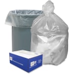 Webster Translucent Waste Can Liners - 33 gal - 33in Width x 39in Length x 0.35 mil (9 Micron) Thickness - High Density - Natural, Translucent - Resin - 500/Carton - Can