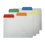 Smead Clear Poly File Folders With Color Tabs, 1/3 Cut, Letter Size, Assorted Colors, Pack Of 25