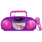 Sakar My Little Pony Portable Radio And Karaoke System With Microphone, 4inH x 7-1/2inW x 2-1/4in, Purple