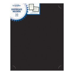 Gartner Studios Certificate Holders, 9 1/2in x 12in, Black, Pack Of 6