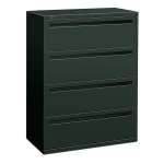 HON Brigade 700 42inW x 18inD Lateral 4-Drawer File Cabinet, Charcoal