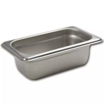 Hoffman Tech Browne Stainless Steel Steam Table Pans, 1/9 Size, Silver, Pack Of 72 Pans, 22192