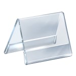 Azar Displays Acrylic Horizontal 2-Sided Nameplates, 4-1/4inH x 5-1/2inW x 3inD, Clear, Pack Of 10 Nameplates