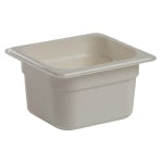 Cambro Camwear GN 1/6 Size 4in Food Pans, 4inH x 6-3/8inW x 7inD, White, Set Of 6 Pans