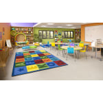 Joy Carpets Kid Essentials Rectangular Area Rug, Colorful Learning, 7-2/3ft x 10-3/4ft, Multicolor