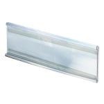 Azar Displays PVC Horizontal Adhesive-Back Nameplates, 5inH x 11inW x 3/8inD, Clear, Pack Of 10 Nameplates