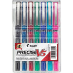 Pilot Precise V5 Liquid Ink Rollerball Pens, Extra Fine Point, 0.5 mm, Assorted Barrels, Assorted Ink Colors, Pack Of 7