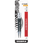 Zebra Pen JK Gel Pen Refills, Pack Of 2, Medium Point, 0.7 mm, Blue Ink