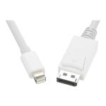 Unirise 6ft Mini Displayport to Displayport Cable, Male - Male, 32 AWG - 6 ft DisplayPort/Mini DisplayPort A/V Cable for Audio/Video Device - First End: 1 x Mini DisplayPort Digital Audio/Video - Male