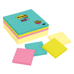 Post-it Super Sticky Notes, 3 in x 3 in, 24 Pads, 90 Sheets/Pad, 2x the Sticking Power, Supernova Neons Collection