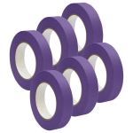 DSS Distributing Premium-Grade Masking Tape, 3in Core, 1in x 55 Yd., Purple, Pack Of 6