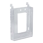 Azar Displays Slatwall Bifold Brochure Holders, 8-1/2inH x 6-5/8inW x 1-1/2inD, Clear, Pack Of 10 Holders