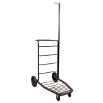 CSL Lug-A-Bout Compact Luggage Cart, 73inH x 23-1/2inW x 37-1/2inD, Black