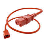 UNC Group - Power cable - IEC 60320 C14 to IEC 60320 C15 - 250 V - 15 A - 6 ft - red