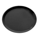 Cambro Camtread Oval Serving Tray, 29in x 23in, Black