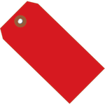 Partners Brand Plastic Shipping Tags, 4 3/4in x 2 3/8in, Red, Case Of 100