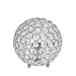 Elegant Designs Crystal Ball Table Lamp, 8inH, Chrome