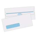 Quality Park #10 Redi-Seal Security Window Envelopes, Bottom Left Window, Self Adhesive, White, Box Of 500