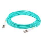 AddOn 13m LC OM3 Aqua Patch Cable - Patch cable - LC/UPC multi-mode (M) to LC/UPC multi-mode (M) - 13 m - fiber optic - duplex - 50 / 125 micron - OM3 - halogen-free - aqua