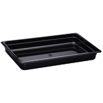 Cambro H-Pan High-Heat GN 1/1 Food Pans, 2inH x 12-3/4inW x 20-7/8inD, Black, Pack Of 6 Pans