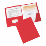 Avery 2-Pocket Folders With Fasteners, Letter Size, Red, Pack Of 25