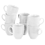 Gibson Plaza Cafe Mugs, 15 Oz, White, Set Of 8 Mugs