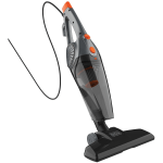 Black+Decker Corded 3-in-1 Convertible Upright Vacuum - 480 W Motor - 27.05 fl oz - Bagless - Crevice Tool, Brush - Carpet, Hardwood, Tile Floor, Vinyl Floor, Wooden Floor - 15 ft Cable Length - HEPA - AC Supply - 120 V AC - Gray