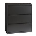 WorkPro 36inW x 18-5/8inD Lateral 3-Drawer File Cabinet, Charcoal