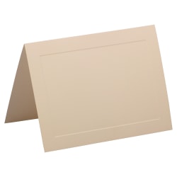 JAM Paper Strathmore Fold-Over Cards, 5in x 6 5/8in, Ivory, Pack Of 25