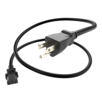 UNC Group - Power cable - NEMA 5-15P (M) to power IEC 60320 C13 - 125 V - 10 A - 15 ft - black