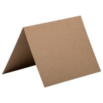 JAM Paper Fold-Over Cards, A6, 4 5/8in x 6 1/4in, 100% Recycled, Brown, Pack Of 25