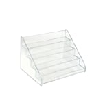 Azar Displays 4-Tier Counter Step Display, 8inH x 12inW x 8inD, Clear