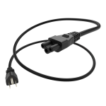 UNC Group - Power cable - NEMA 5-15P to IEC 60320 C5 - AC 250 V - 10 A - 3 ft - black