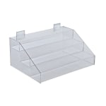 Azar Displays 3-Tier Counter Display Organizer, 7inH x 16inW x 11-3/4inD, Clear