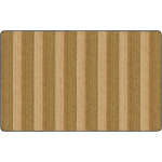 Flagship Carpets Basketweave Stripes Classroom Rug, 7 1/2ft x 12ft, Brown