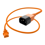 UNC Group - Power cable - power IEC 60320 C13 to IEC 60320 C14 - AC 250 V - 10 A - 3 ft - orange