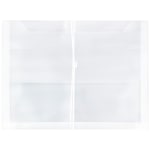 JAM Paper Plastic Booklet Expansion Envelopes, Letter-Size, 9 3/4in x 13in, Snap Closure, Clear