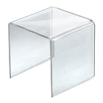 Azar Displays 7-1/2in Acrylic Riser Displays, 7-1/2inH x 7-1/2inW x 7-1/2inD, Clear, Pack Of 4 Risers