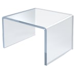 Azar Displays Acrylic Riser Displays, 2-1/2inH x 2-1/2inW x 2-1/2inD, Clear, Pack Of 4 Risers