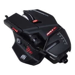 Mad Catz The Authentic R.A.T. 6+ Optical Gaming Mouse - PixArt PMW3360 - Cable - Black - 1 Pack - USB 2.0 - 12000 dpi - 11 Button(s)